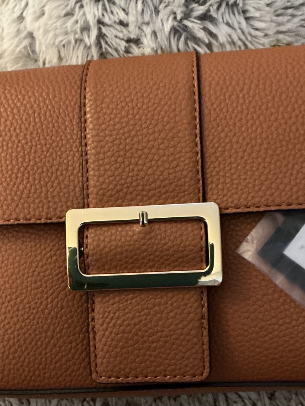 NWT Nanette Lepore vegan leather Buckle Shoulder Bag tennis prep classic preppy - Picture 4 of 11